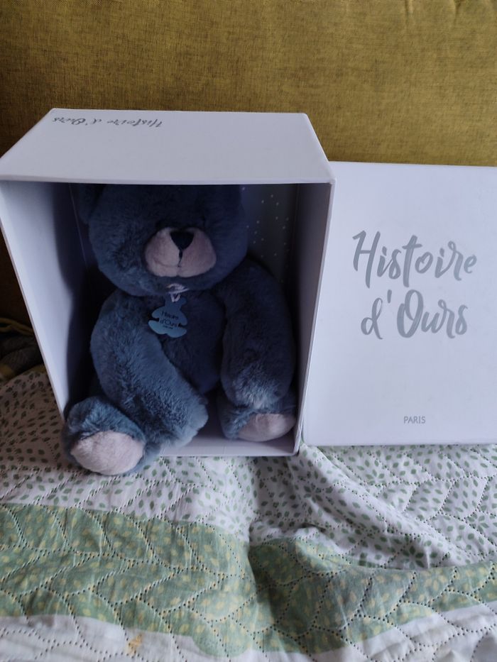 Doudou ours bleu histoire d'ours - photo numéro 2