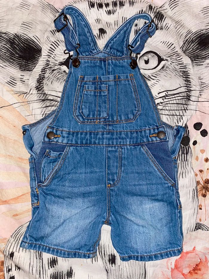 Salopette en jeans, 9-12 mois, Zara Baby boy. - photo numéro 2