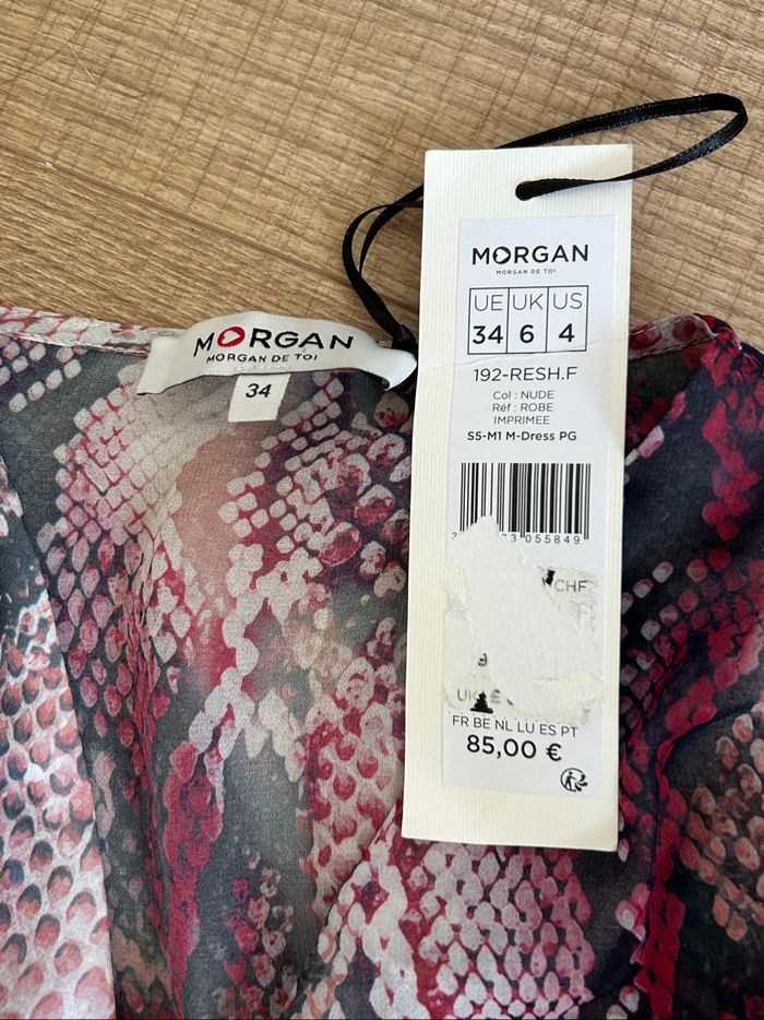 Robe imprimée neuve à manches longues Morgan taille 34 (valeur 85€) - photo numéro 9