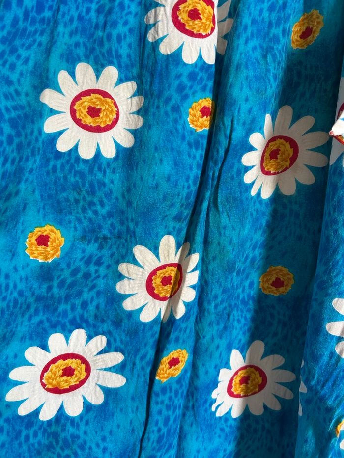 Robe bleu fleuries longue Miss Sonia Made In Indonésia Taille Unique - photo numéro 5