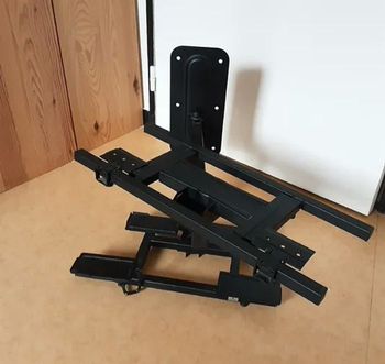 Support TV mural métallique inclinable, 2 étages