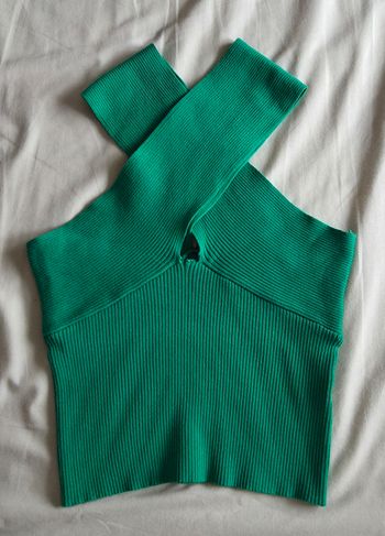 Jean Louis Francoise Top Dos Nu Viscose Vert TU