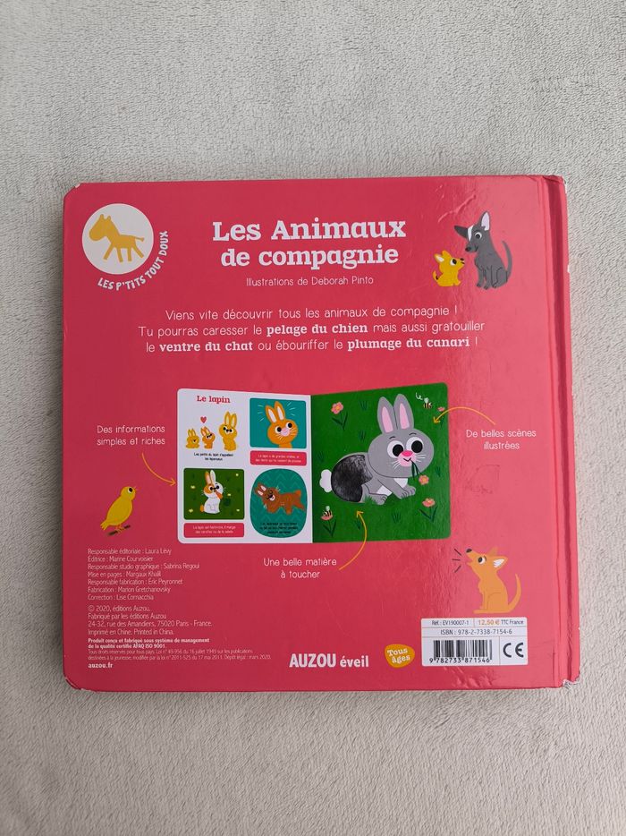 Livre Les animaux de compagnie Auzou - photo numéro 3