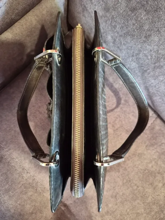 Sac à main Lancel en cuir grainé tressé - Élégance et qualité - Bon état - photo numéro 11