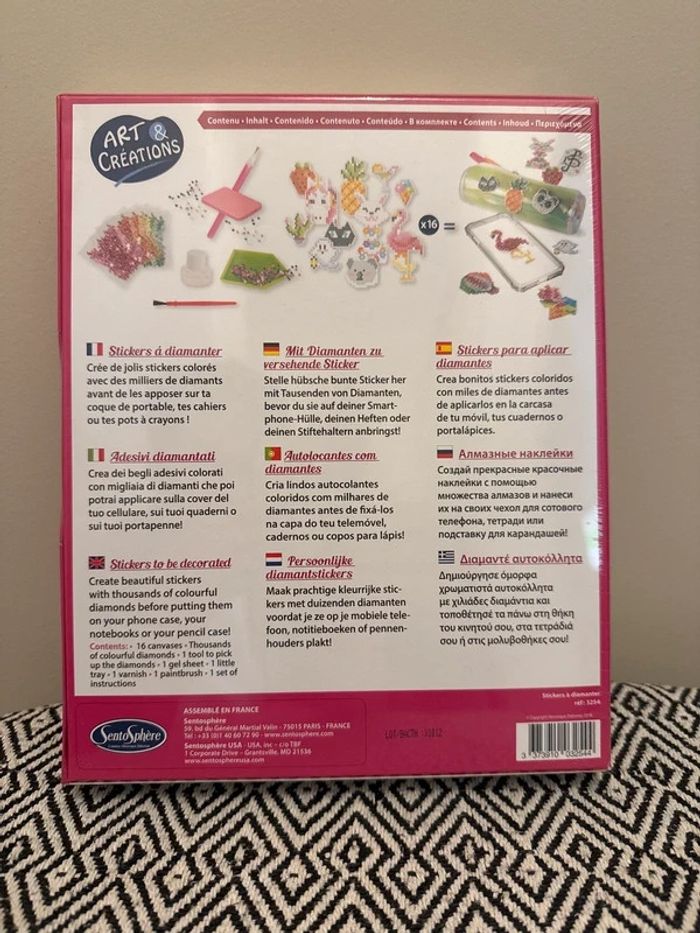 Sentosphère - Coffret créatif Stickers à diamanter Collection Arts et Créations - photo numéro 2