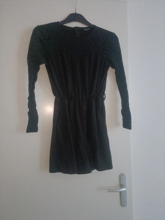 Combishort manches longues dentelle shein