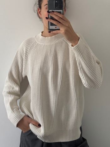 Pull côtelé blanc H&M