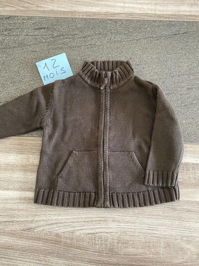 Gilet marron 12 mois