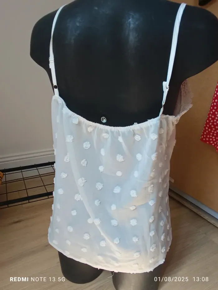 Magnifique débardeur blanc shein taille L neuf - photo numéro 4