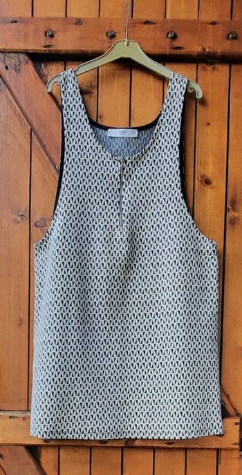 Robe noire et blanche Mango S