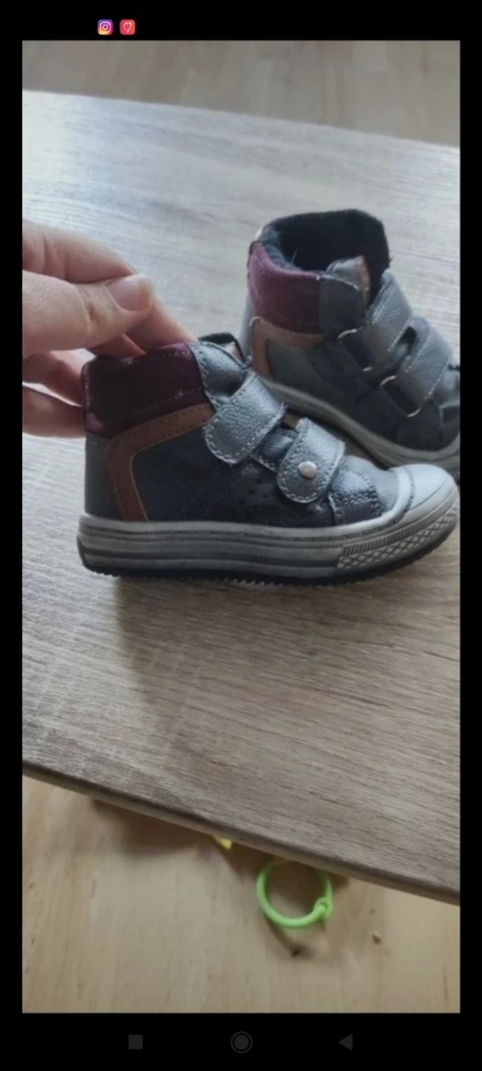 Chaussure Gémo gris bordeau 21