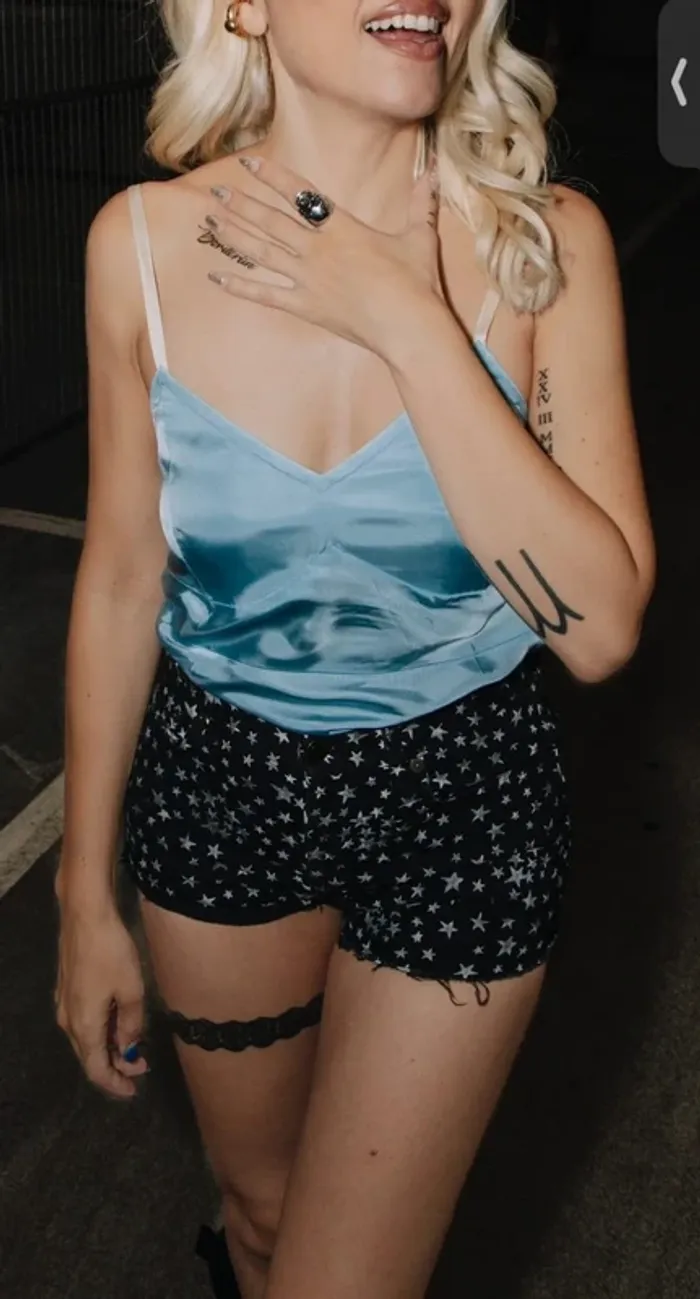 Mini short en jean noir Saint Laurent Paris – Taille 36 - photo numéro 7