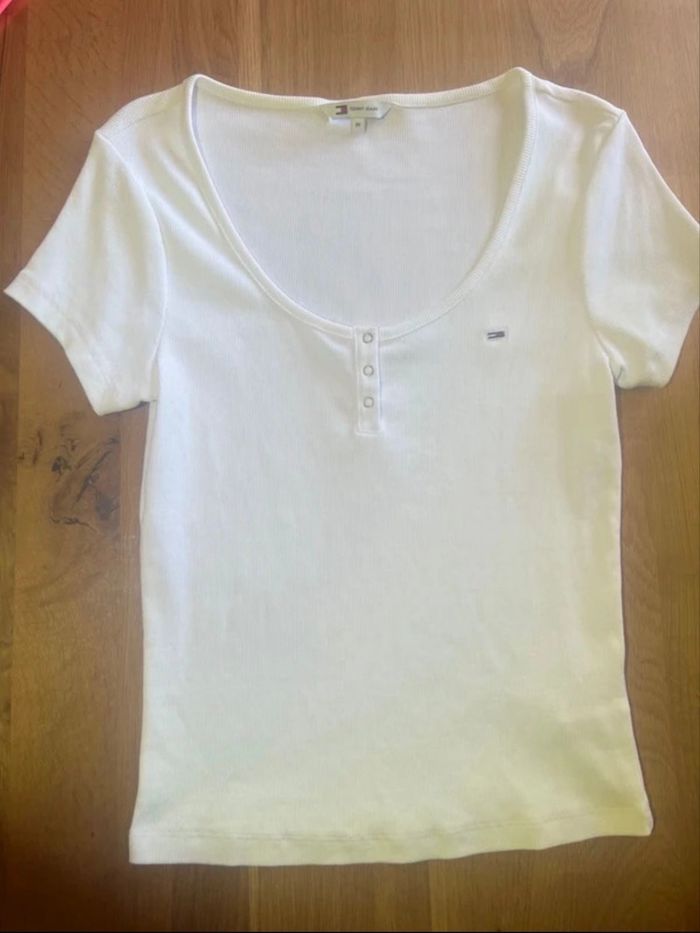 T-shirt Tommy Jeans blanc - photo numéro 4