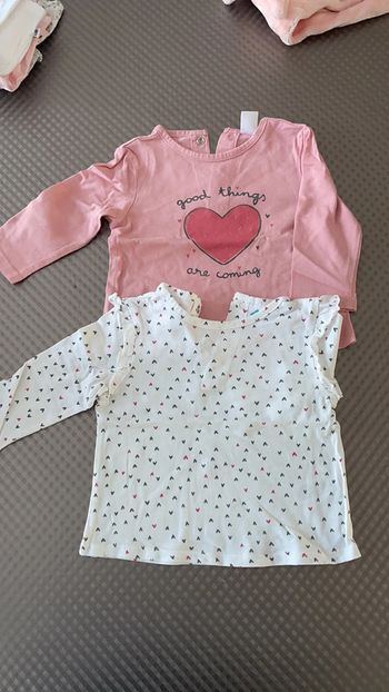 Lot tee-shirts bébé fille 6 mois