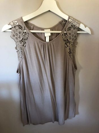Débardeur taupe détail dentelle H&M