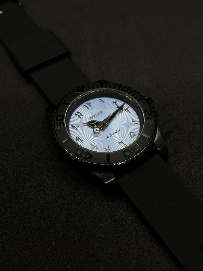 Seiko mod Arabic Dial Blue