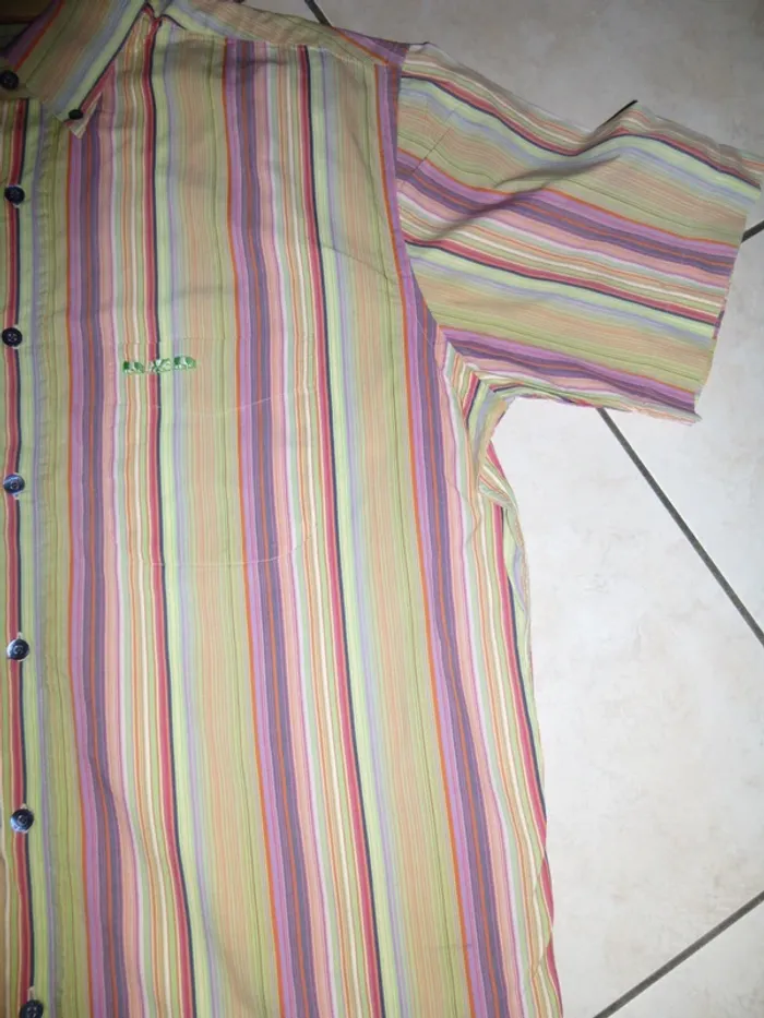chemise manche court rayé Mise au Green taille XL - photo numéro 3