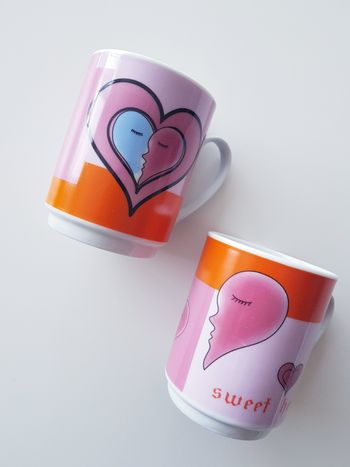 Lot de 2 tasses "Sweet Heart"