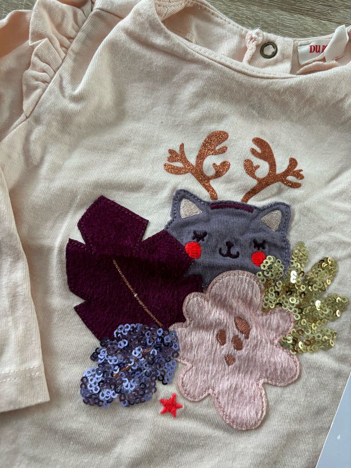 Tee shirt chat DPAM t.6m - photo numéro 2