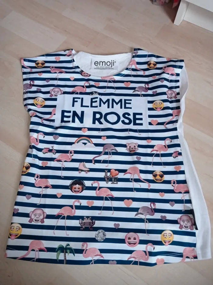 T-shirt manche courte fille à motifs