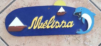 Prénom "Mélissa" porte de chambre