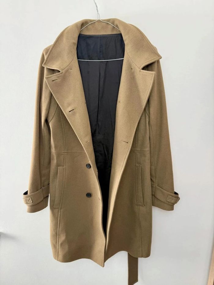 Manteau The Kooples long en laine et nylon taille 38 parfait état - photo numéro 5