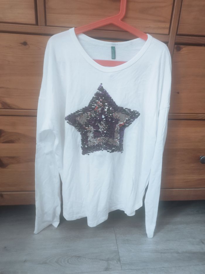 T-shirt manches longues sequins magiques neuf