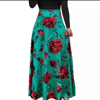 Robe longue a fleurs