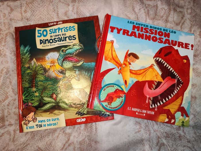 Lot de 2 livres sur les dinausaures