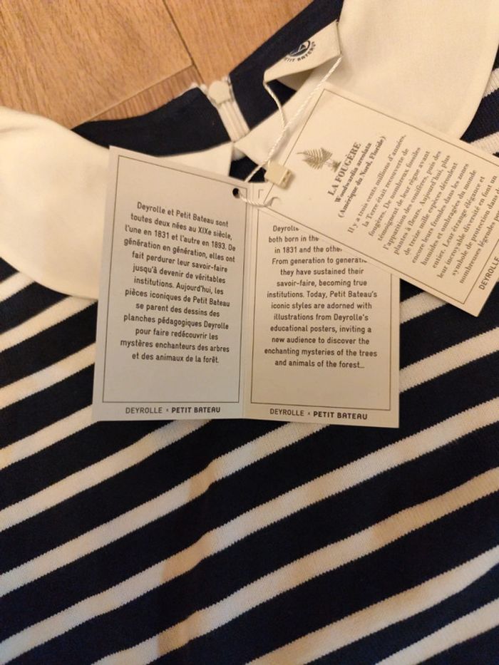 Robe marinière Petit Bateau femme XS collab Deyrolle neuve - photo numéro 5