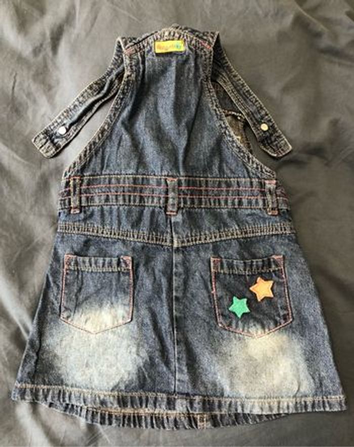Salopette jupe Hello kitty en jeans 86 cm - photo numéro 2