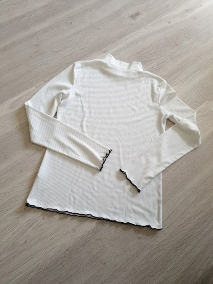 T-shirt fille 12 ans manches longues col cheminée - photo numéro 7