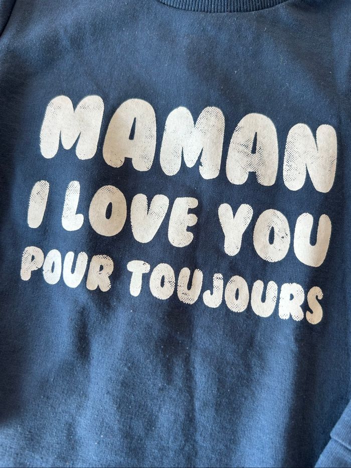 Sweat bleu « maman i love you » - photo numéro 2