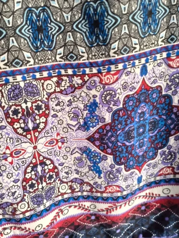 Tunique femme bohème ethnique bleue taille M - photo numéro 3