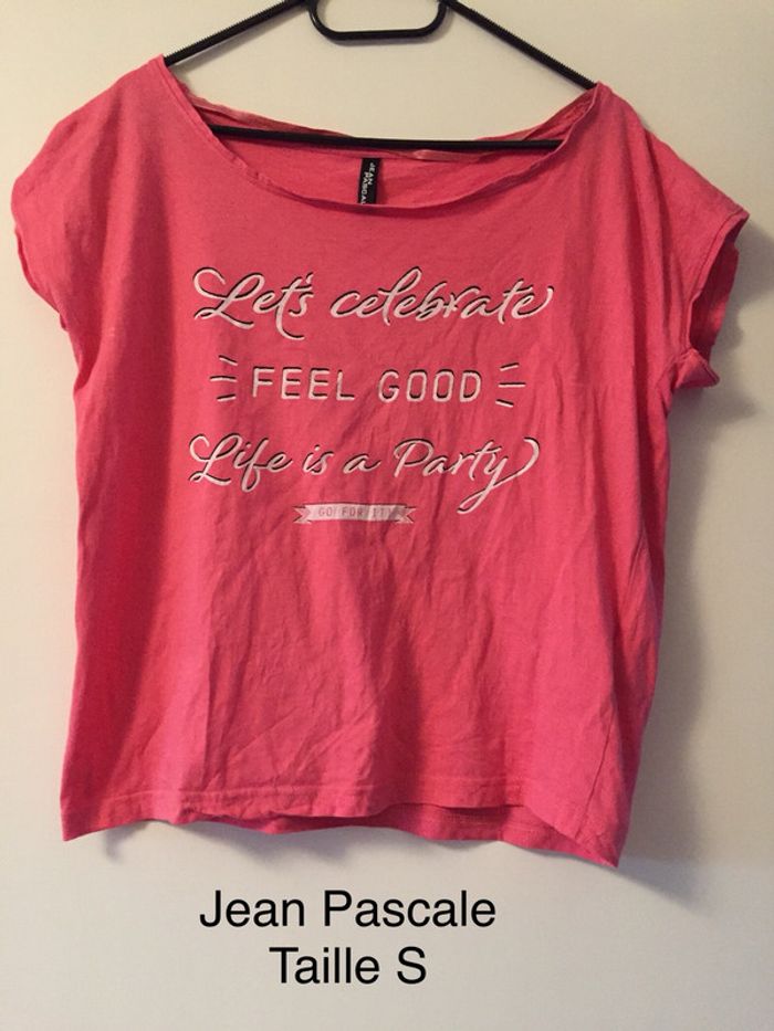 T-shirt « let’s celebrate - Feel Good - Life is a Party » Jean Pascale Taille S