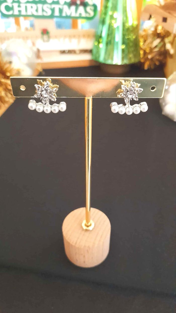 Bijoux Noël | Boucles d’Oreilles neuves Perles & Cristaux