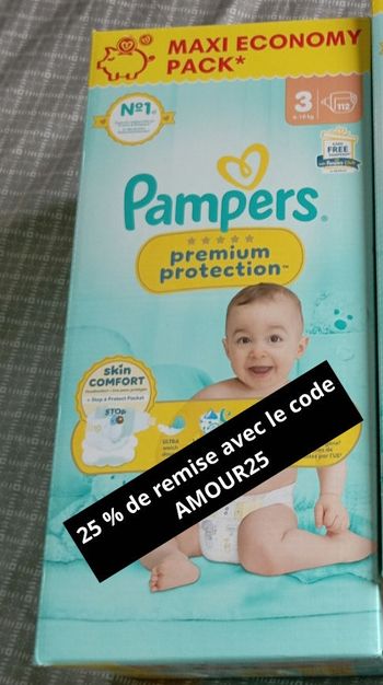  carton  Pampers premium protection taille 3