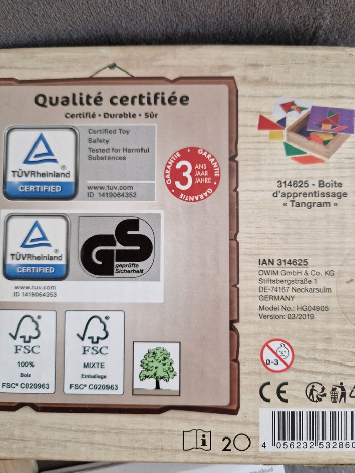 Boîte en bois d'apprentissage playtive