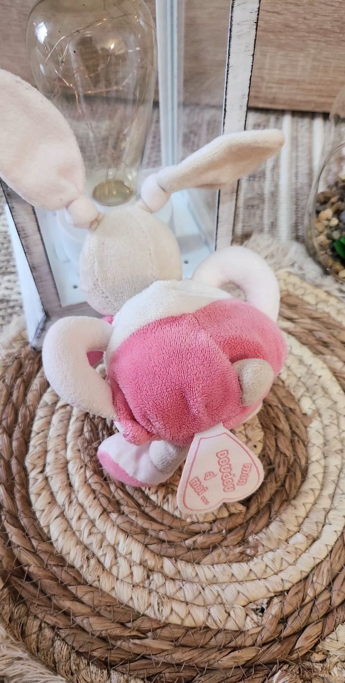 Doudou Lapin Hochet Bébé Doudou & Compagnie - photo numéro 6