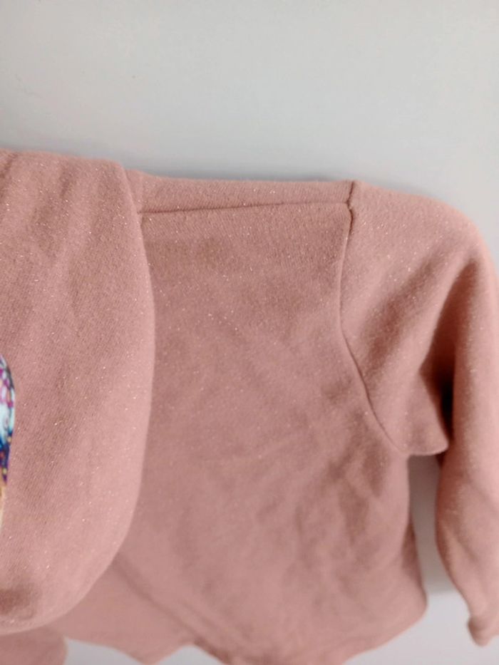 Gilet fille zippé 10 ans rose paillette c83 - photo numéro 5