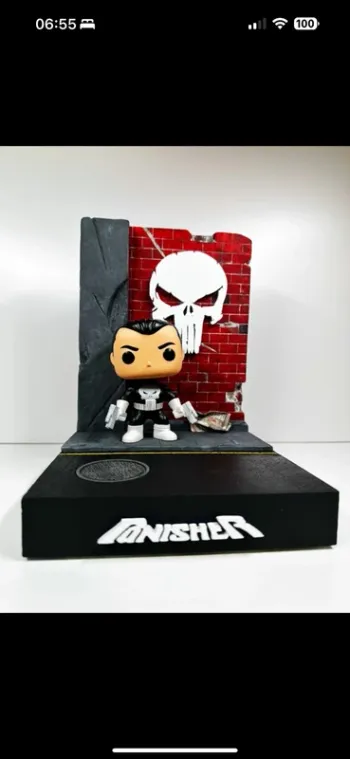 Diorama Funko Pop Punisher – décor urbain