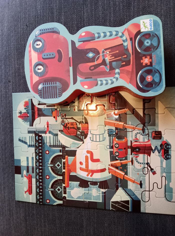 Puzzle Bob, the robot, 36 pièces, Djeco, 4+