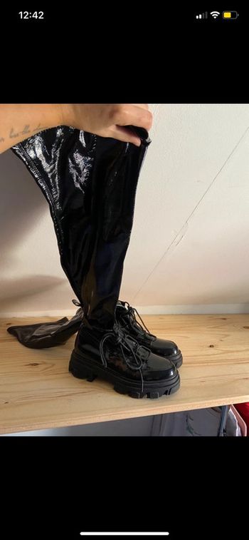 Cuissardes noires vernies