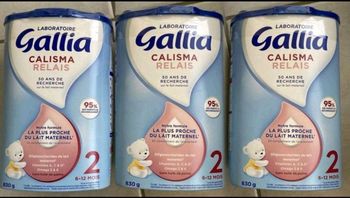 JE VENDS O3 BOITES DE LAIT GALLIA CALISMA RELAIS 2