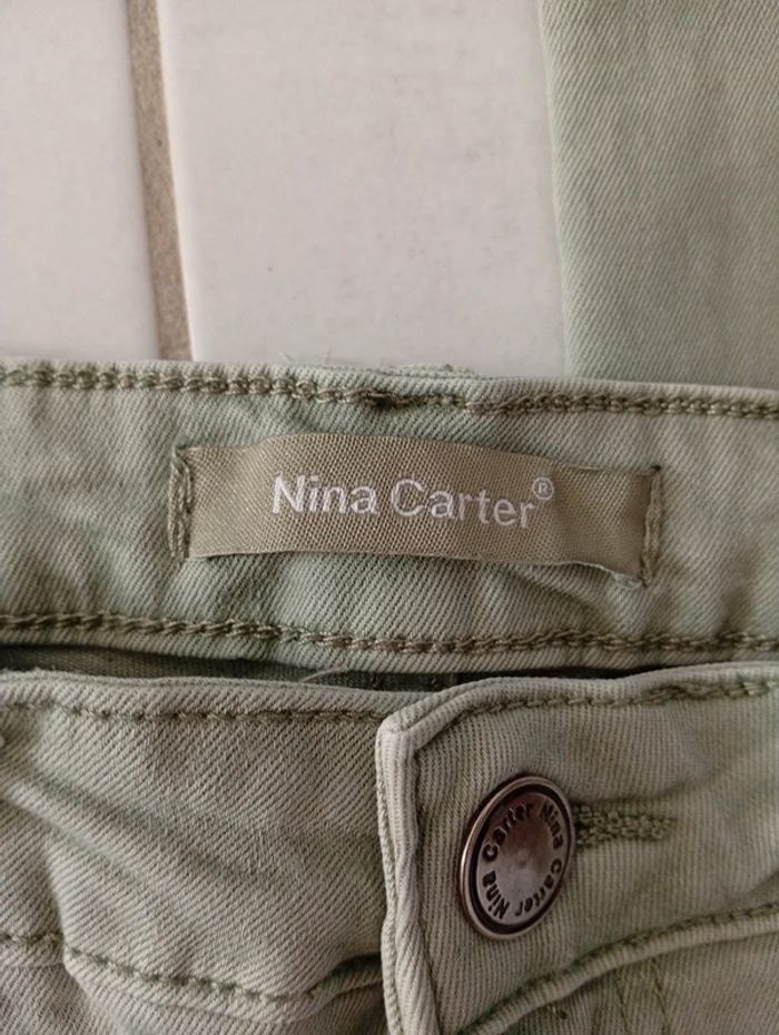 Nina Carter - Jean évasé kaki - taille 36 - photo numéro 4