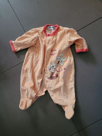 Pyjama velours sucre d orge 3 mois