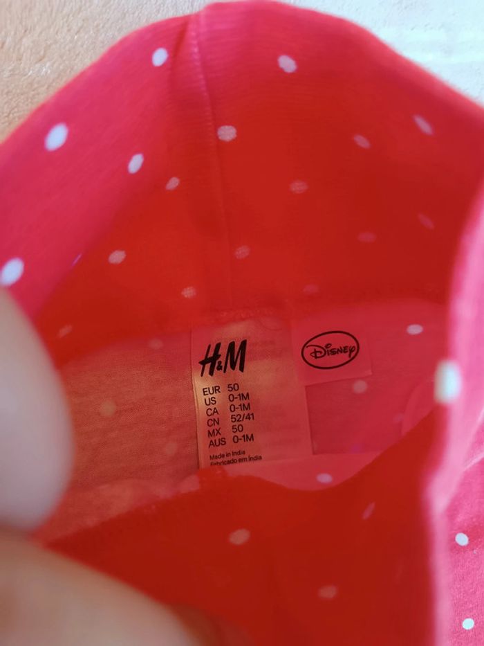 🔸 Legging rouge à pois blancs - Disney 0 / 1 Mois🔸 - photo numéro 2