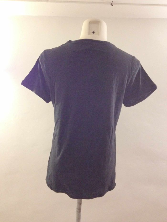 T shirt noir motif abstrait poisson ✧ manches courtes ✧ desigual ✧ look féminin ✧ Taille 40 - photo numéro 3