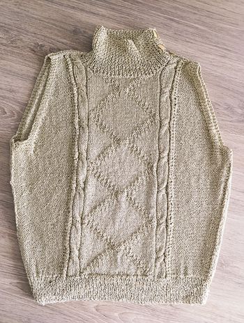 Pull sans manche Maille or Taille 36/38 Phildar