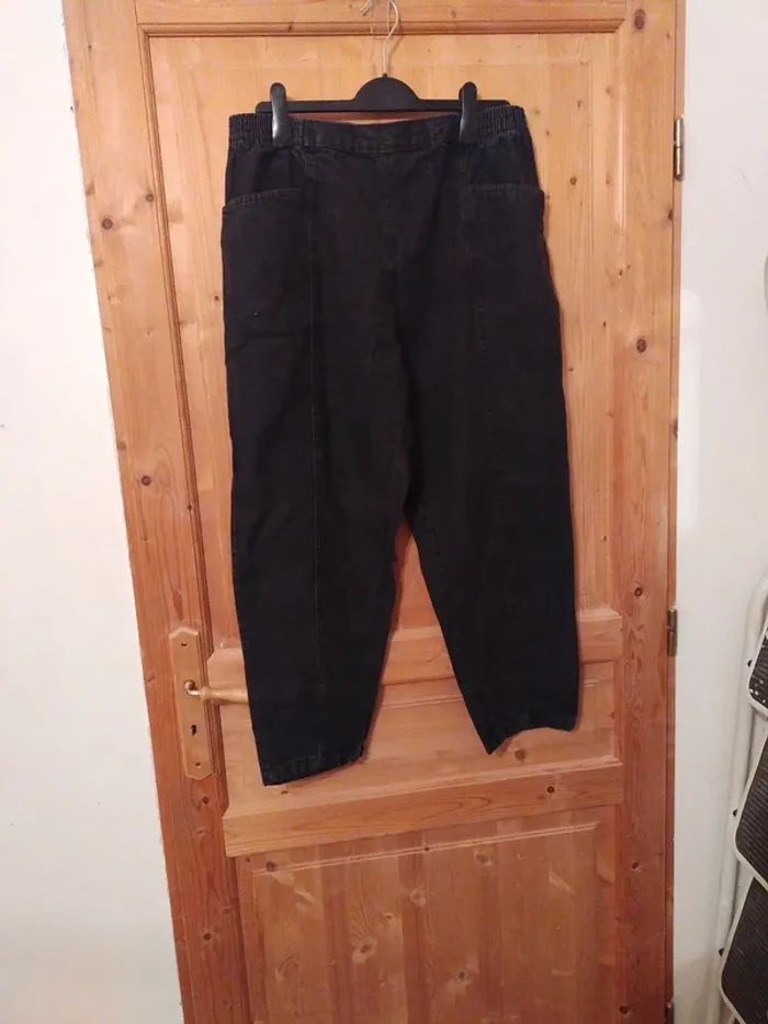 Jean Noir Femme Grande Taille Élastique